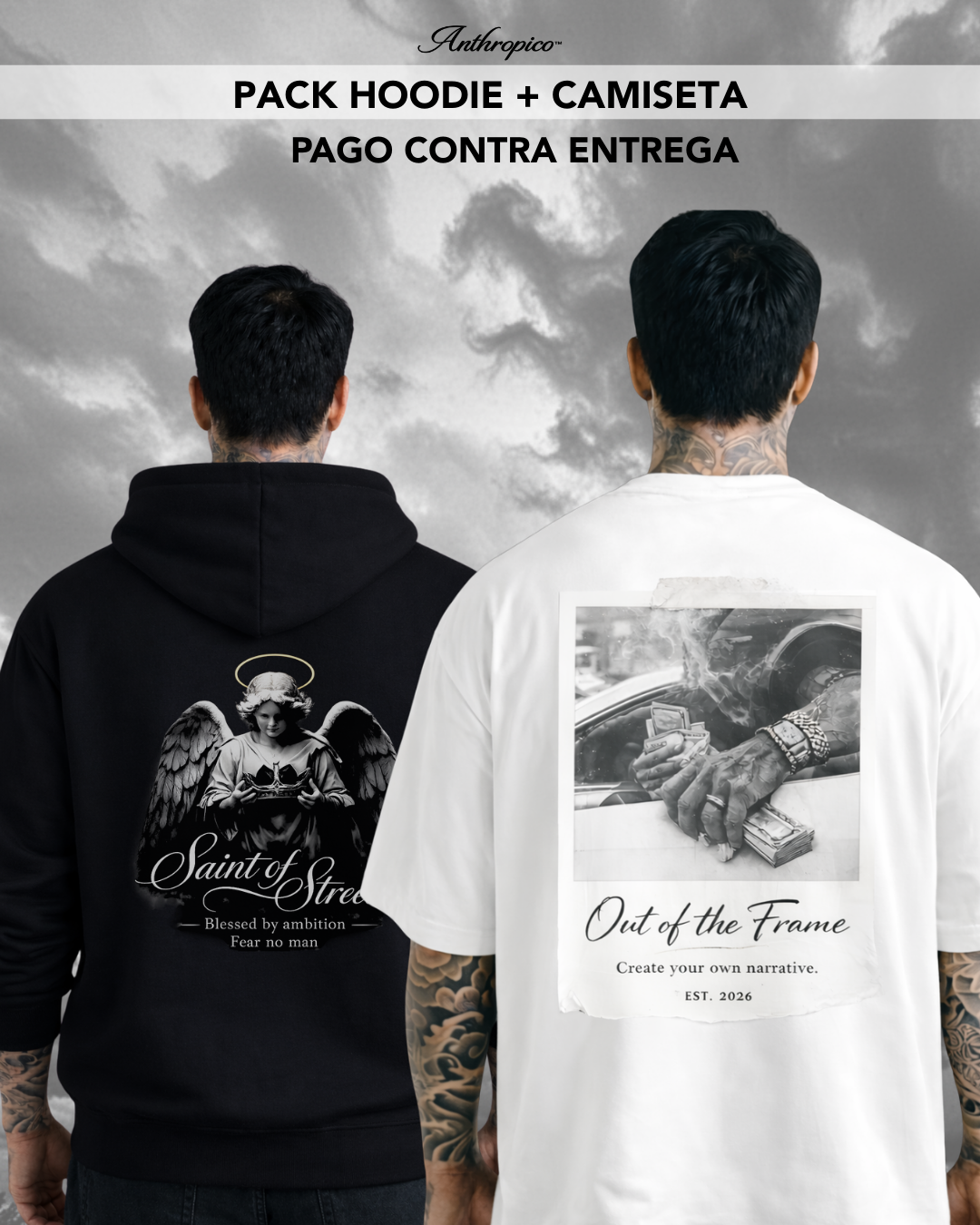 PACK HOODIE + CAMISETA  PREMIUM  SAINT OF STREETS