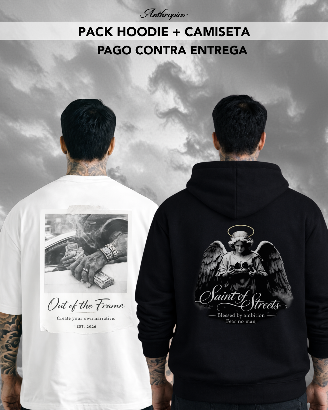 PACK HOODIE + CAMISETA  PREMIUM  SAINT OF STREETS
