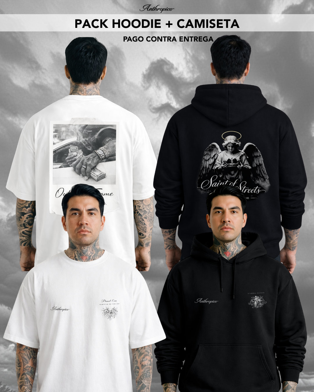 PACK HOODIE + CAMISETA  PREMIUM  SAINT OF STREETS