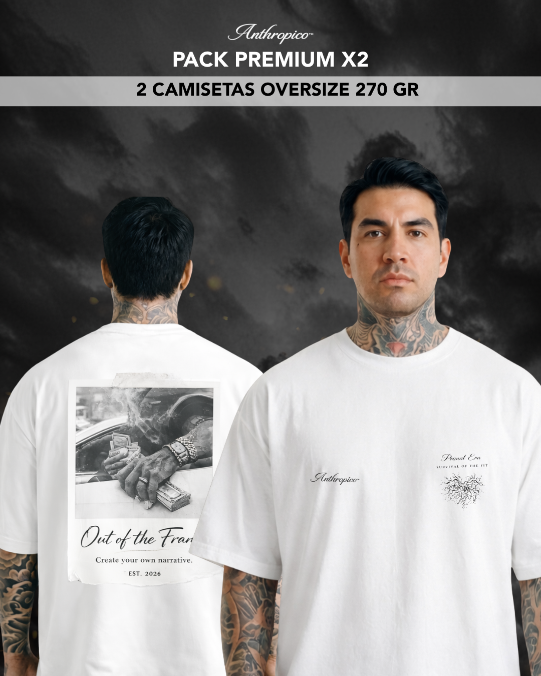 PACK X2 OVERSIZE PREMIUM  SAINT OF STREETS (ALTO GRAMAJE)