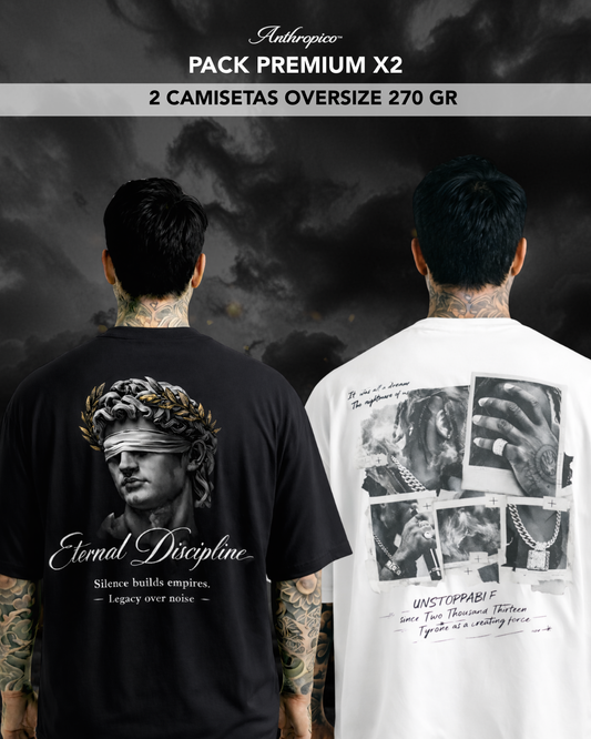 PACK X2 OVERSIZE PREMIUM  ETHERNAL DIVISION  (ALTO GRAMAJE)