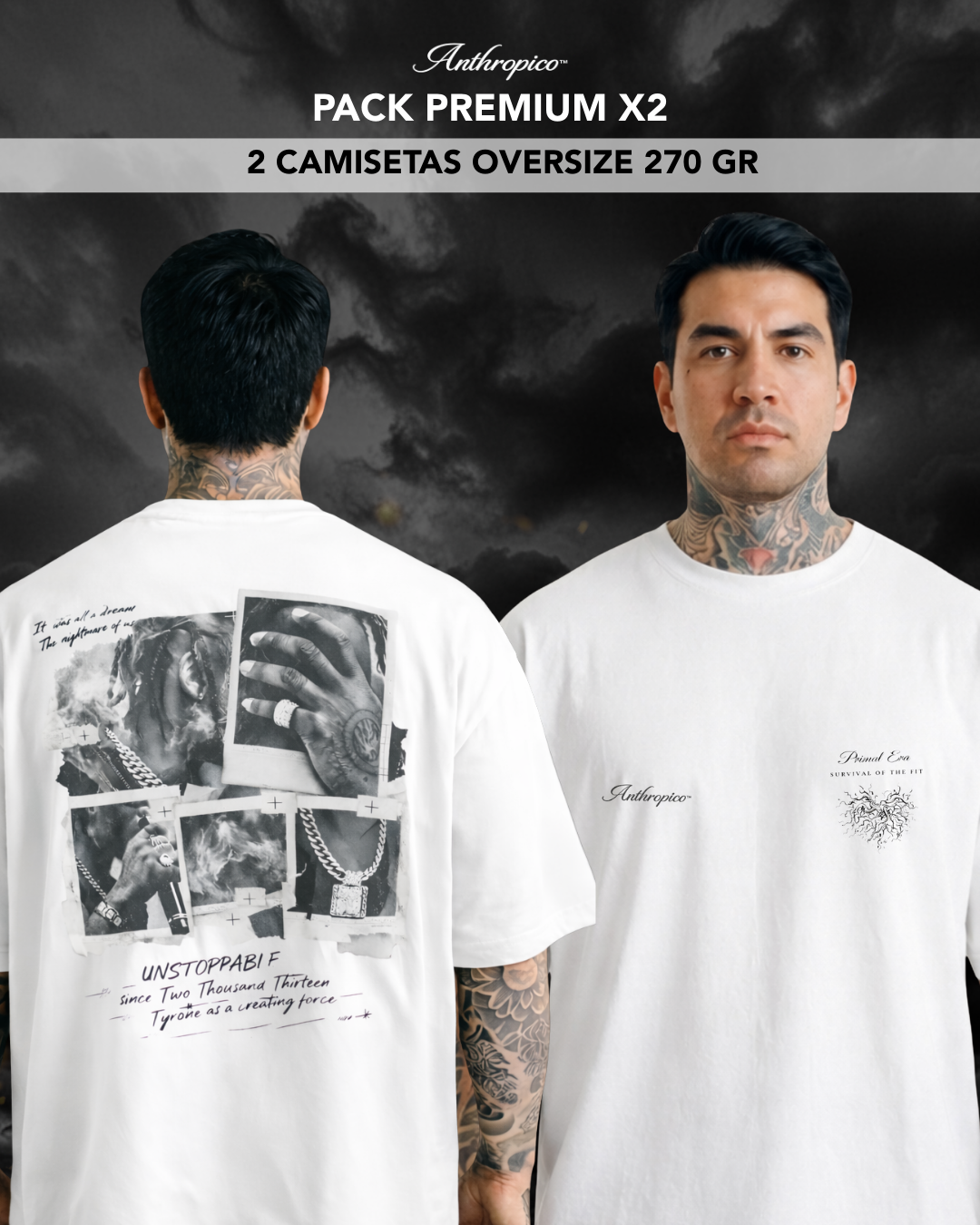 PACK X2 OVERSIZE PREMIUM  ETHERNAL DIVISION  (ALTO GRAMAJE)