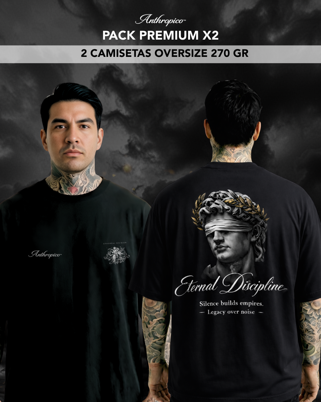 PACK X2 OVERSIZE PREMIUM  ETHERNAL DIVISION  (ALTO GRAMAJE)