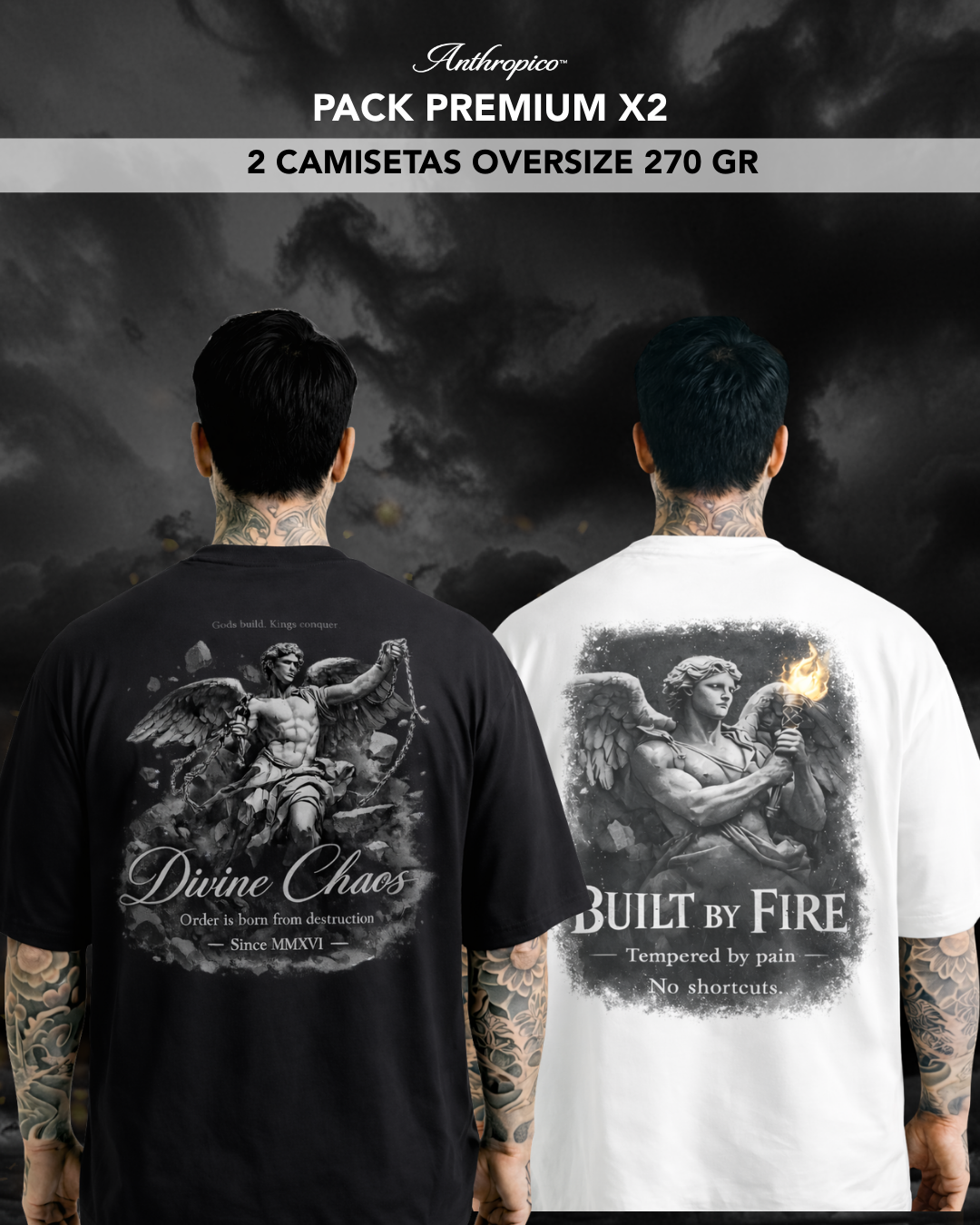 PACK X2 OVERSIZE PREMIUM  DIVINE CHAOS(ALTO GRAMAJE)
