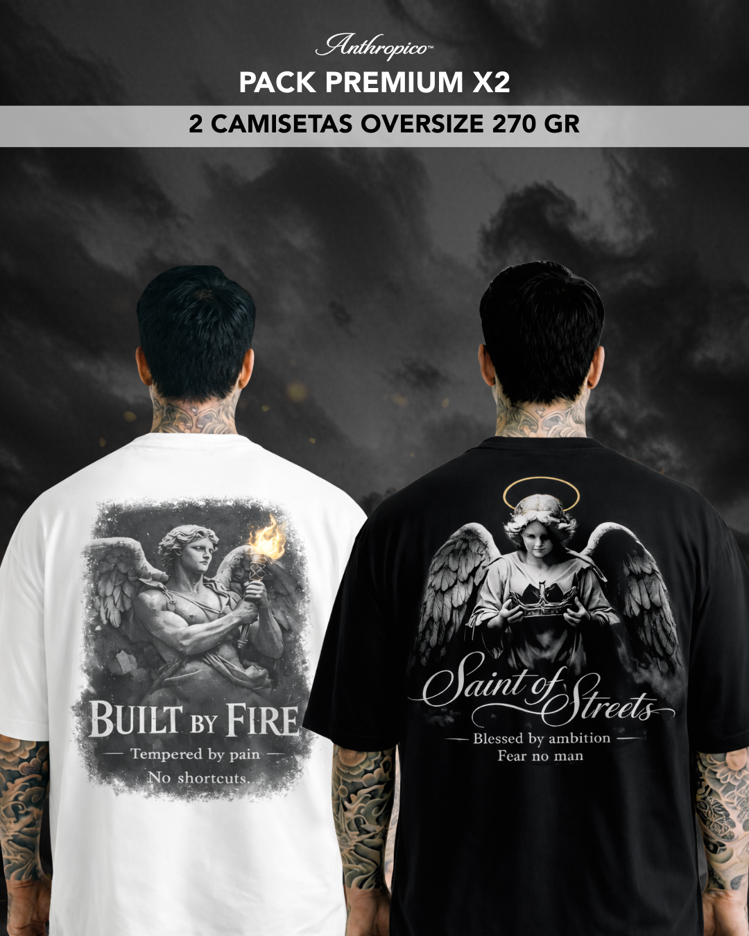 PACK X2 OVERSIZE PREMIUM  BUOÑY BY FIRE SAINT OF STREETS (ALTO GRAMAJE)